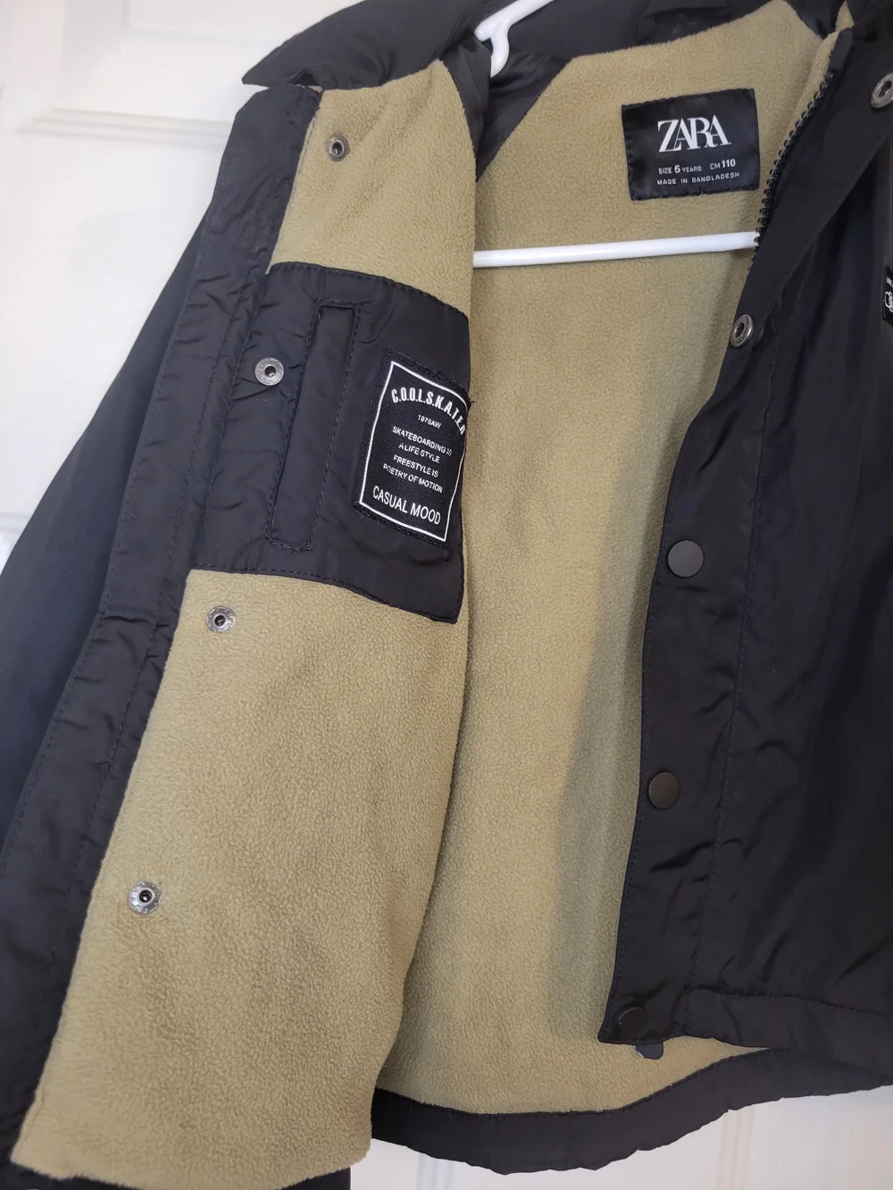 Zara Black Button-Front Coach Jacket - Picture 5 of 7